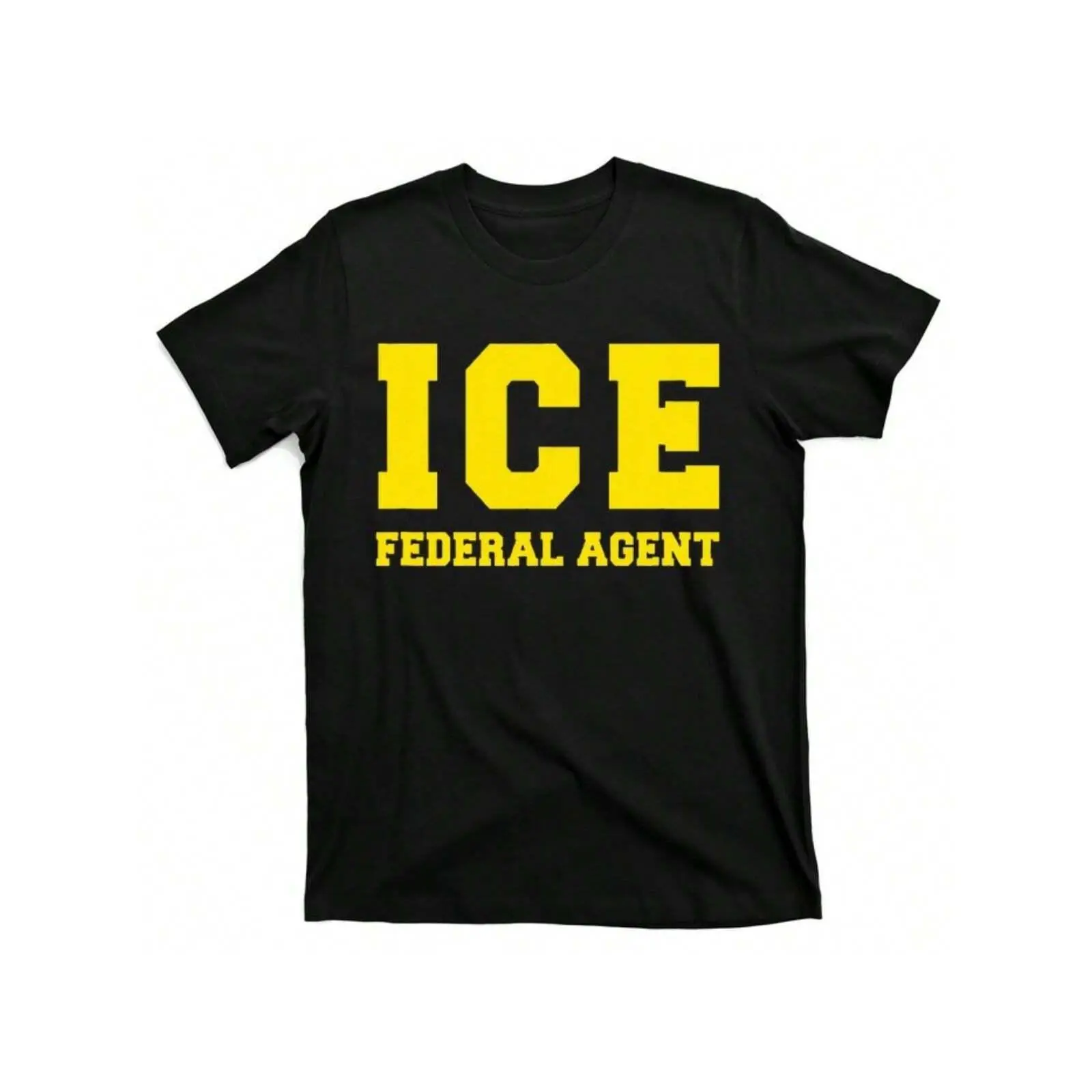 Famgem Ice Immigration T-Shirt , Casual Unisex Short Sleeve Tee Tops, Youth & Adult Black T Shirt,100% Cotton,S-3XL