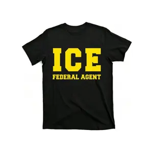 Famgem Ice Immigration T-Shirt , Casual Unisex Short Sleeve Tee Tops, Youth & Adult Black T Shirt,100% Cotton,S-3XL