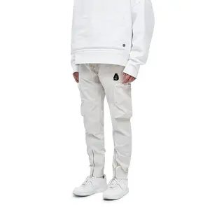 AlphaStyle Yance High-Street Cargo Joggers | Premium Zip-Cuff Utility Pants with Mesh Lining | Breathable Lightweight Streetwear Trousers