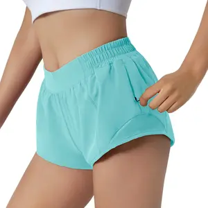 Running Shorts for Women without sweating,Quick Dry Athletic Sports Shorts Lightweight Active Polyester Elastic Workout Gym Shorts with Zip Pocket Summer Track Colorfast Shorts With Soft Liner works better for running Breathable Tennis Shorts Comfortable