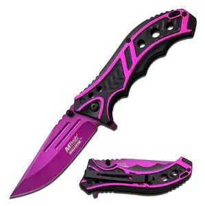 Gorgeous Luxurious Purple Folding Knife Arts Crafts Collectable Gift