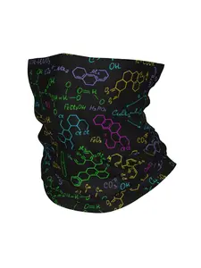 Scientific Patterns And Chemistry Formulas Men's Headscarf Unique Design Thin Bandana Neck Wrap Scarf Headband Neck Cover