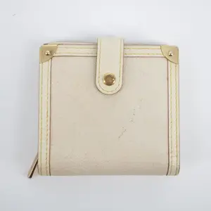 Pre-owned Louis Vuitton Suhali Leather small leather goods Ivory Suhali Compact Zippy Wallet #2055