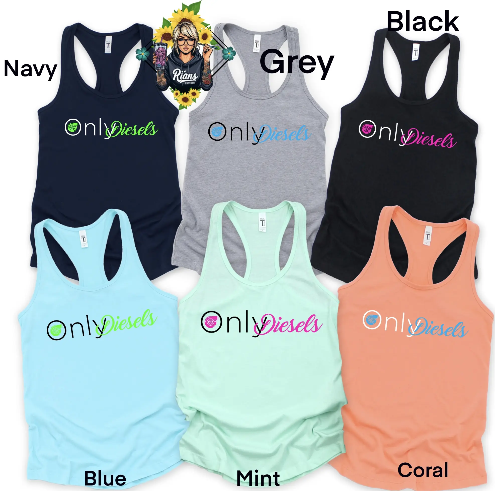 Only Diesels Women's Razorback Tank Top Casual Womenswear Comfort