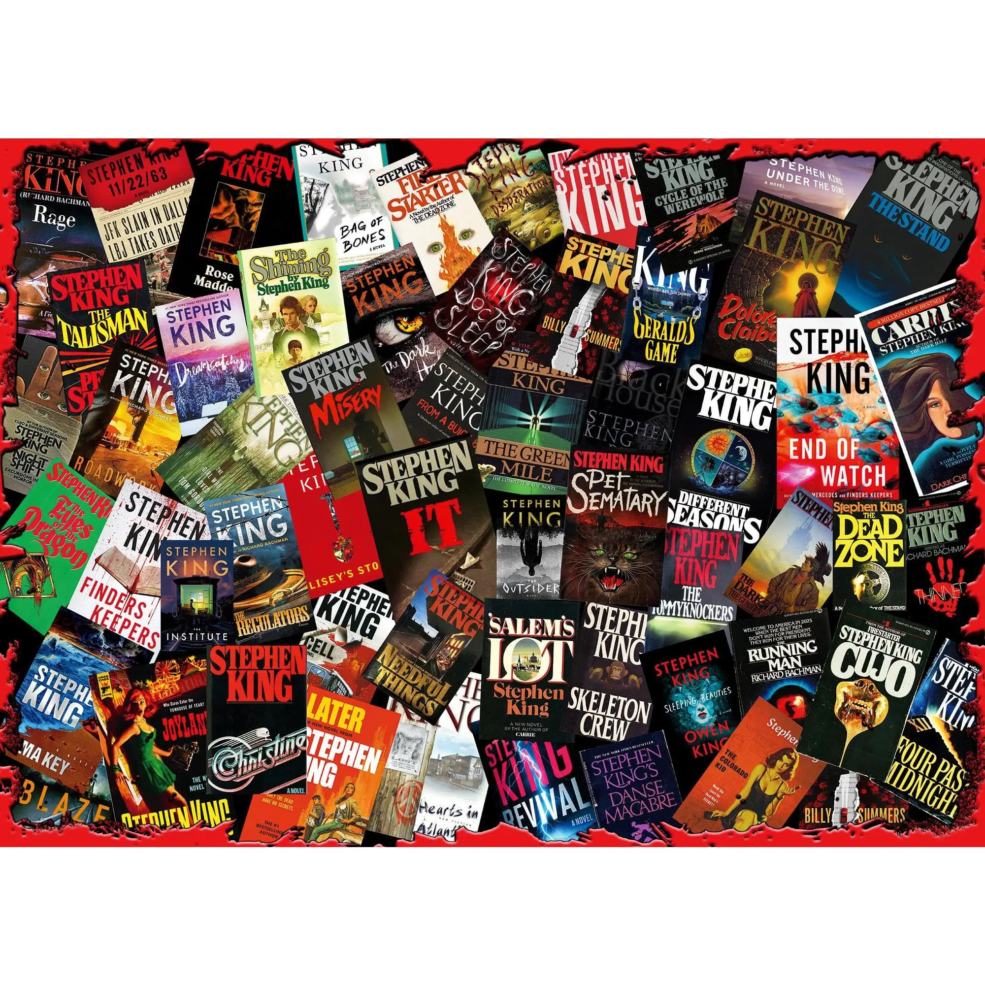King of Horror Collage Stephen King Inspired 1000 Piece Jigsaw Puzzle