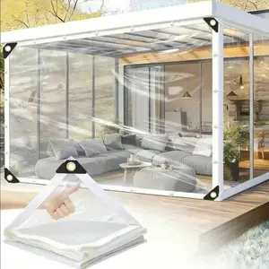 Waterproof Tarpaulin, Transparent PE RainCloth, Multifunctional Rain Cloth for Indoor &Outdoor Coverage