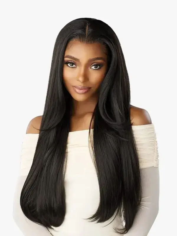 Sensationnel Crowned Edge Widow's Peak HD hairline 13x5 Lace Frontal Wig - STRAIGHT 28" beautiful lustrous hair with smooth sophistication