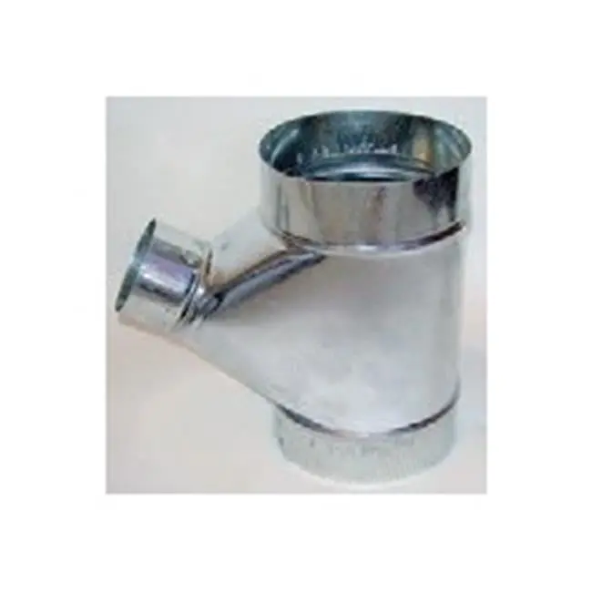 Gray Metal Wye Shape Connector for Metal Pipes, Model 3603021, 7 x 7 x 3 inches Galvanized Pipe Fitting, Connectors