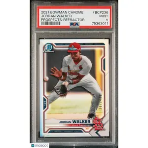 Jordan Walker PSA 2021 Bowman Chrome Prospects #BCP236 /499 9