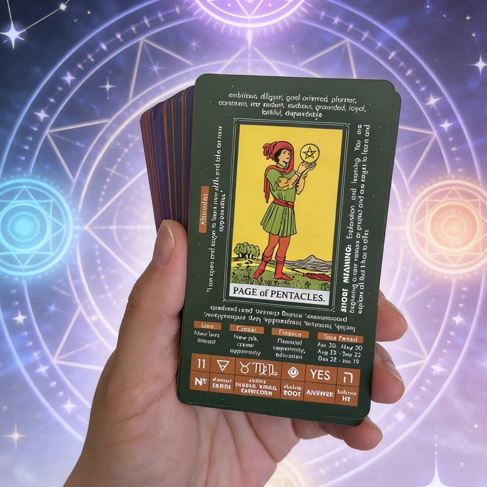 Tarot Card Deck for Beginners, Meaningful Oracle Cards for Divination & Self-Cognition, Tabletop Game Collection Gift for Friends, Card Games