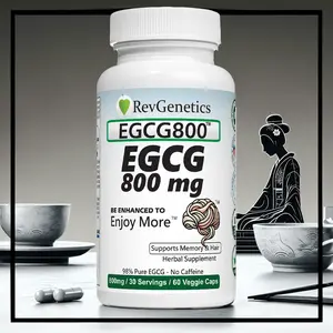 RevGenetics EGCG 800 - 800 mg  98% Pure - No Caffeine Dietary Supplement Edible Tea Capsule Fitness Healthcare