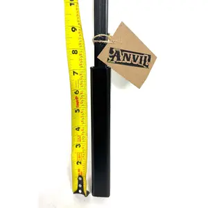 7" ANVIL'S Core Drilled 1" Outdoor Step Post Handrail Brackets- Repairs for Loose Railings Steel Grip Rail Mount for Wrought Iron Rails No Welding-Broken Out of The Concrete Black