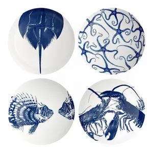 Coastal Icons Entrée Bowls, Mixed Set of 4