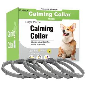 6 Pack Calming Collar for Dogs, Dog Calming for Dogs Pheromones Collar Stress and Anxiety Relief for 60 Days Gray