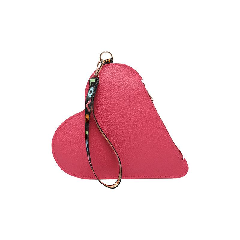 Elegant Heart Shape Crossbody Bag for Women Stylish Shoulder Handbag with High Quality Texture Sweet Design Daily Use Purse