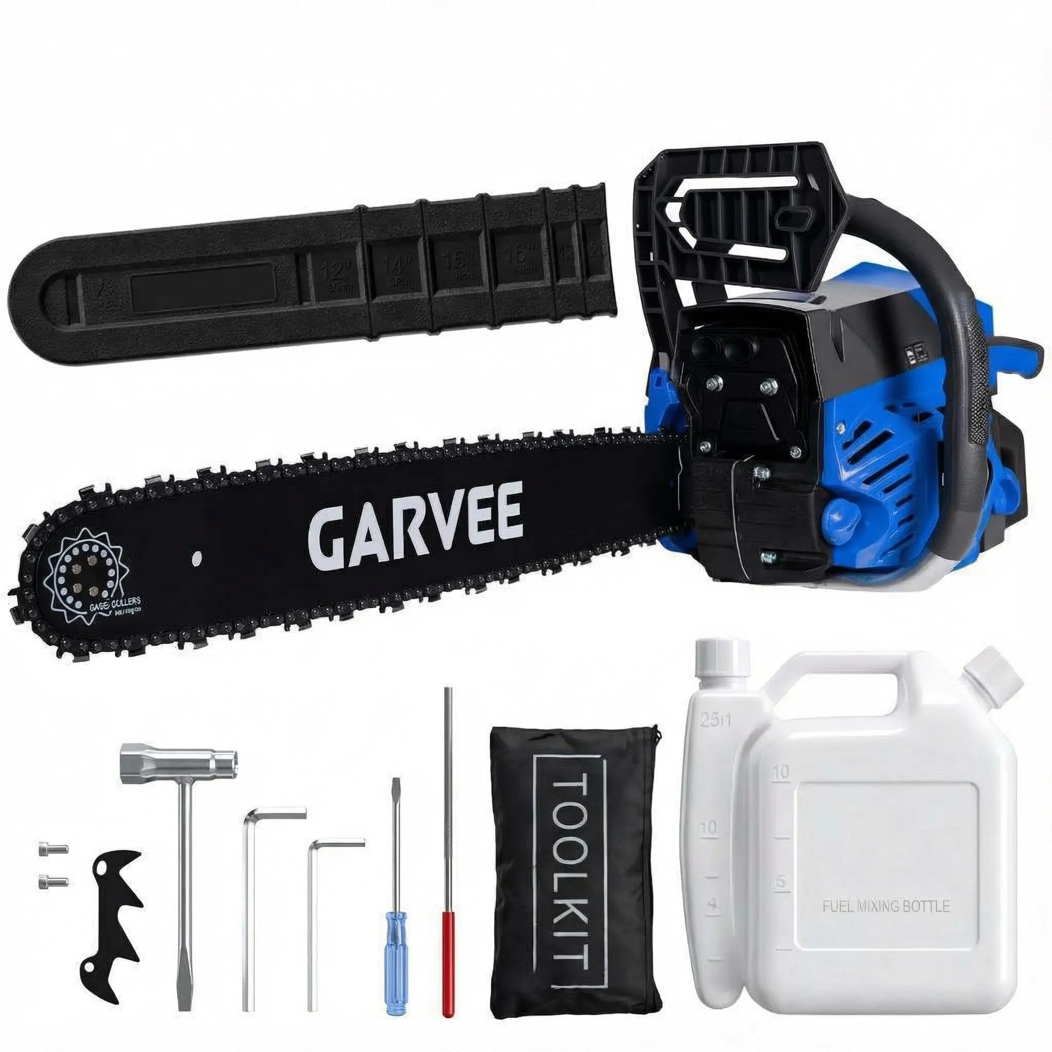 Carbon Steel & Nylon Chainsaw - EPA Compliant, 2-Stroke Engine, 52cc, 2.2kW Power, and 20-Inch Bar Cutting