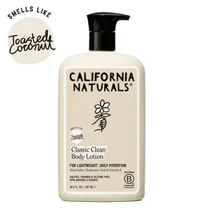 California Naturals Classic Clean Body Lotion, Lightweight Daily Body Lotion for Soft Hydrated Skin, Naturally Scented, Vegan, Cruelty, Paraben & Phthalate Free, 16.5 oz