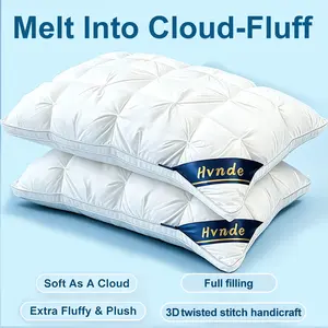 【DealsForYou】2pcs/4pcs Hotel Collection Bed Pillows,Original Soft Down Alternative Pillow for Sleeping - Soft Support for Back, Stomach or Side Sleepers,White,Gray,Pink