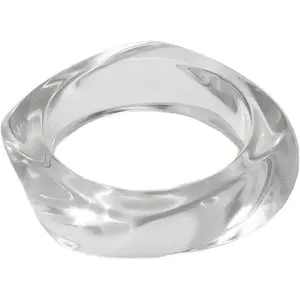 Chunky Acrylic Resin Bangle Bracelets for Women Square Trendy Marbled Vintage Geometric Irregular