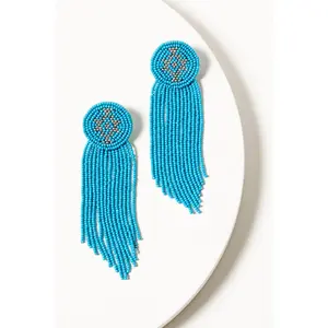Adalee Seed Bead Fringe Earrings