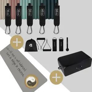 Pilates 101 Bundle - Train Resistance Bands with Sitting Box and Yoga Mat