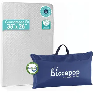 Playard Mattress Pad (38" x 26" x 1.25"), Playpen Pad, Portable Crib Mattress with Carrying Bag, 1.25" Thick