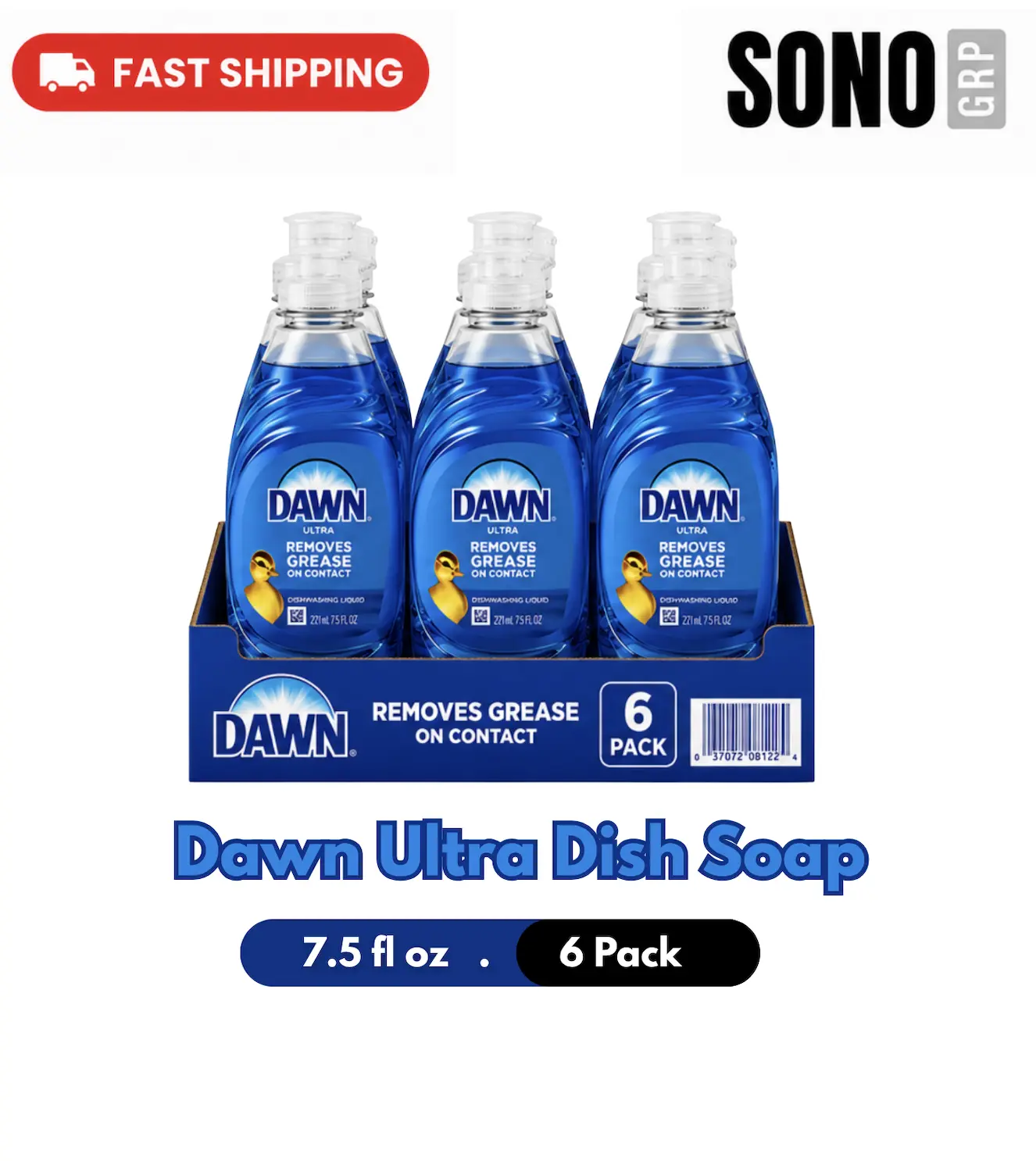 Dawn Liquid Dish Detergent, Original, 7.5 Oz Bottle 6-Pack