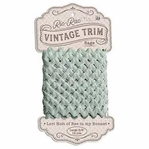 Lori Holt Vintage Trim Large Sage Wooden Spool by Riley Blake