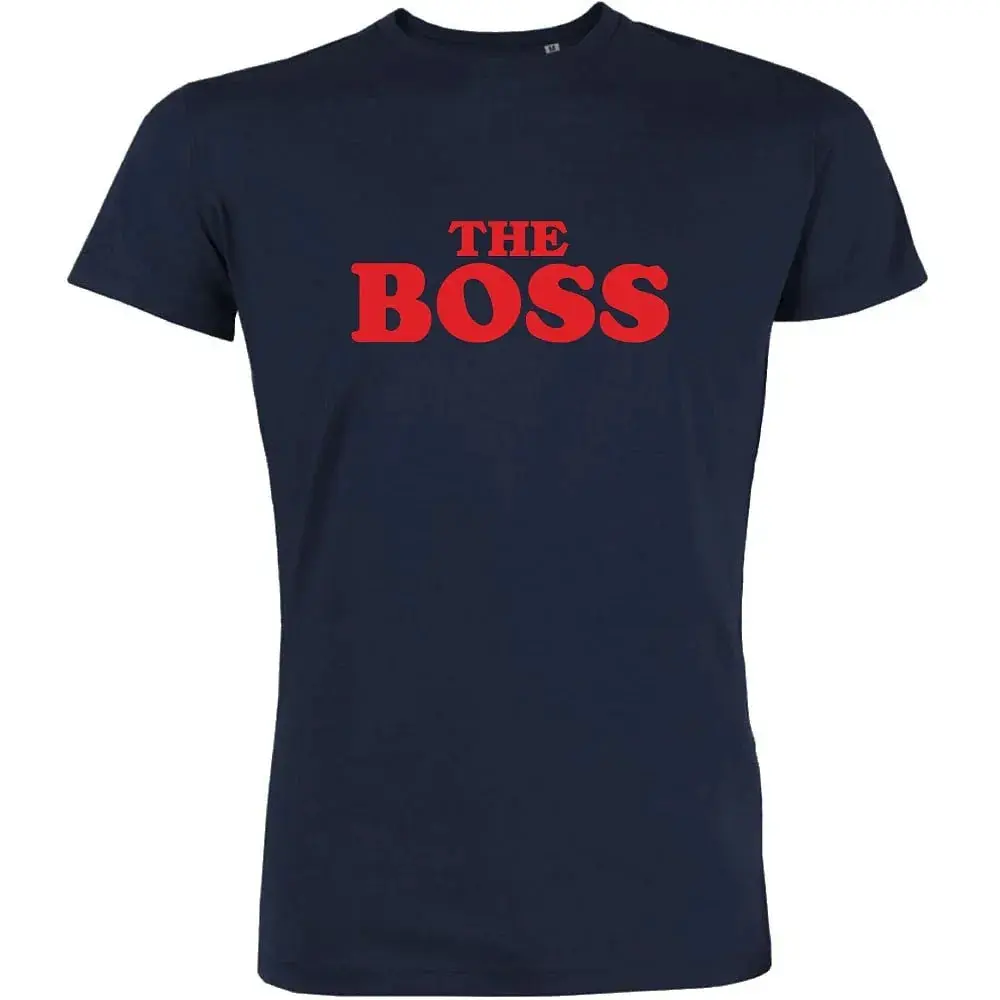 The Boss Men's Casual Cotton Short-Sleeve Graphic T-Shirt