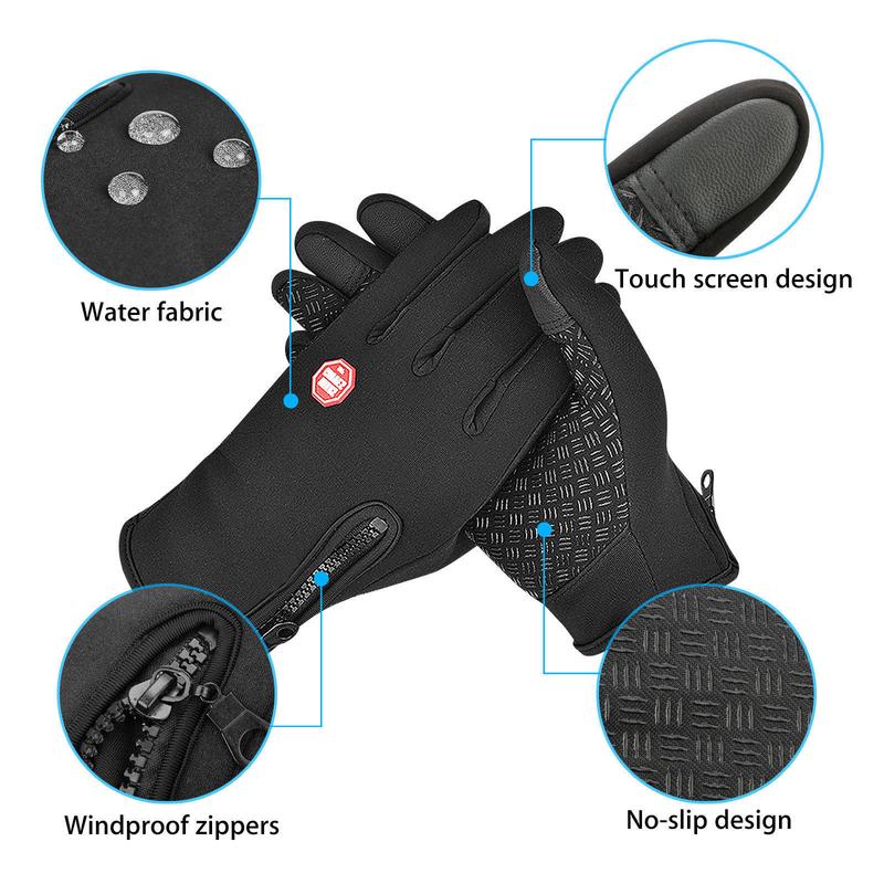   Dazone Warm Winter Gloves Unisex Windproof Waterproof Touchscreen Running Gloves Non-Slip Thermal Gloves for Men Women Running Driving Cycling Climbing Hiking