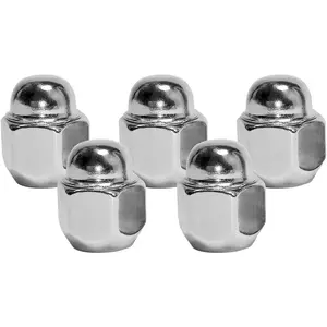 M12x1.5 Chrome Wheel Lug Nut Compatible with Hyundai Sonata Elantra Tucson Genesis Accent Santa Fe Kia Forte Optima Sportage Sorento Rio Rondo 52950-14140 52950-M1000 (5PCS)