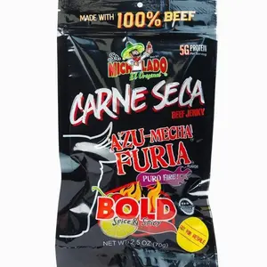 HOT!!! Sr. Michelado Carne Seca - Crunchy Beef Jerky - Azu Mecha Furia BOLD 2.5oz