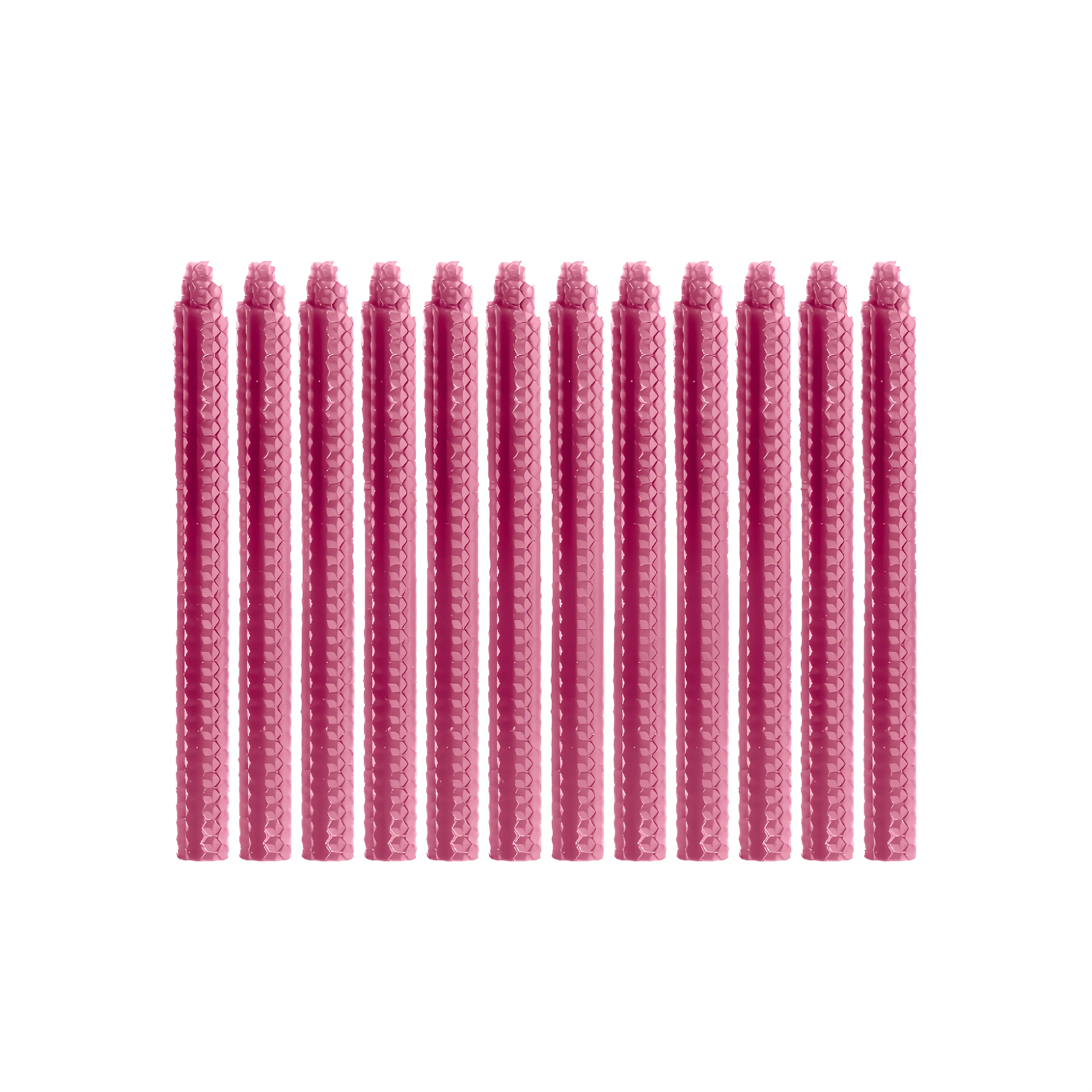 12PCS Beeswax Taper Candles, 3.94" (10x1.5cm) Hand-Rolled Honeycomb Candles, Black/White/Pink/Yellow/Red, Flexible for Most Holders, for Christmas, Mothers Day, Party, Dinner & Home Decor Gifts