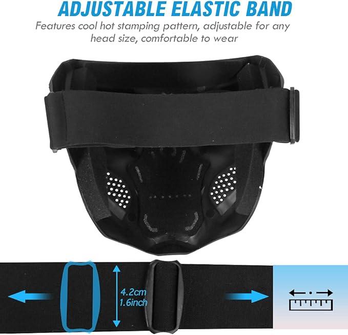 Tactical skull mask is suitable for CS shooting games, role playing, Halloween, outdoor sports decoration. Windproof Tactical Skull Goggles