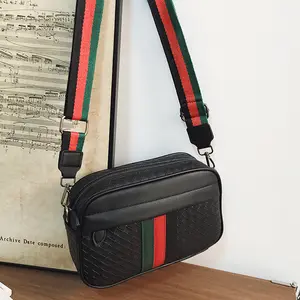 Stylish Men's Plaid Crossbody Bag - Trendy Phone Shoulder Bag for Daily Use, Lightweight Compact Backpack for Urban Commute and Casual Outings Patterned Black Camera Photography Kit