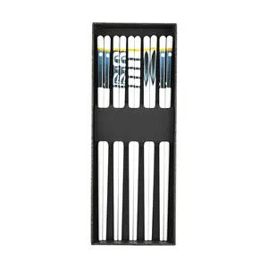 Golden Lion Japanese Ceramic Chopsticks Set - Durable, Moisture-Proof, Easy Clean, 5 Pairs