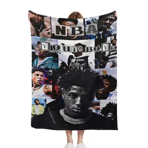 Youngboy Never Broke Again Rapper Youngboy Blanket Flannel Textile Decor Multifunction Warm Throw Blankets For Bed Office Bedspread,All Season flannel blanket