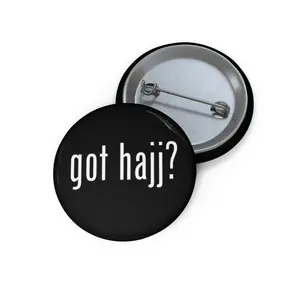 Black Got Hajj  Button Pin