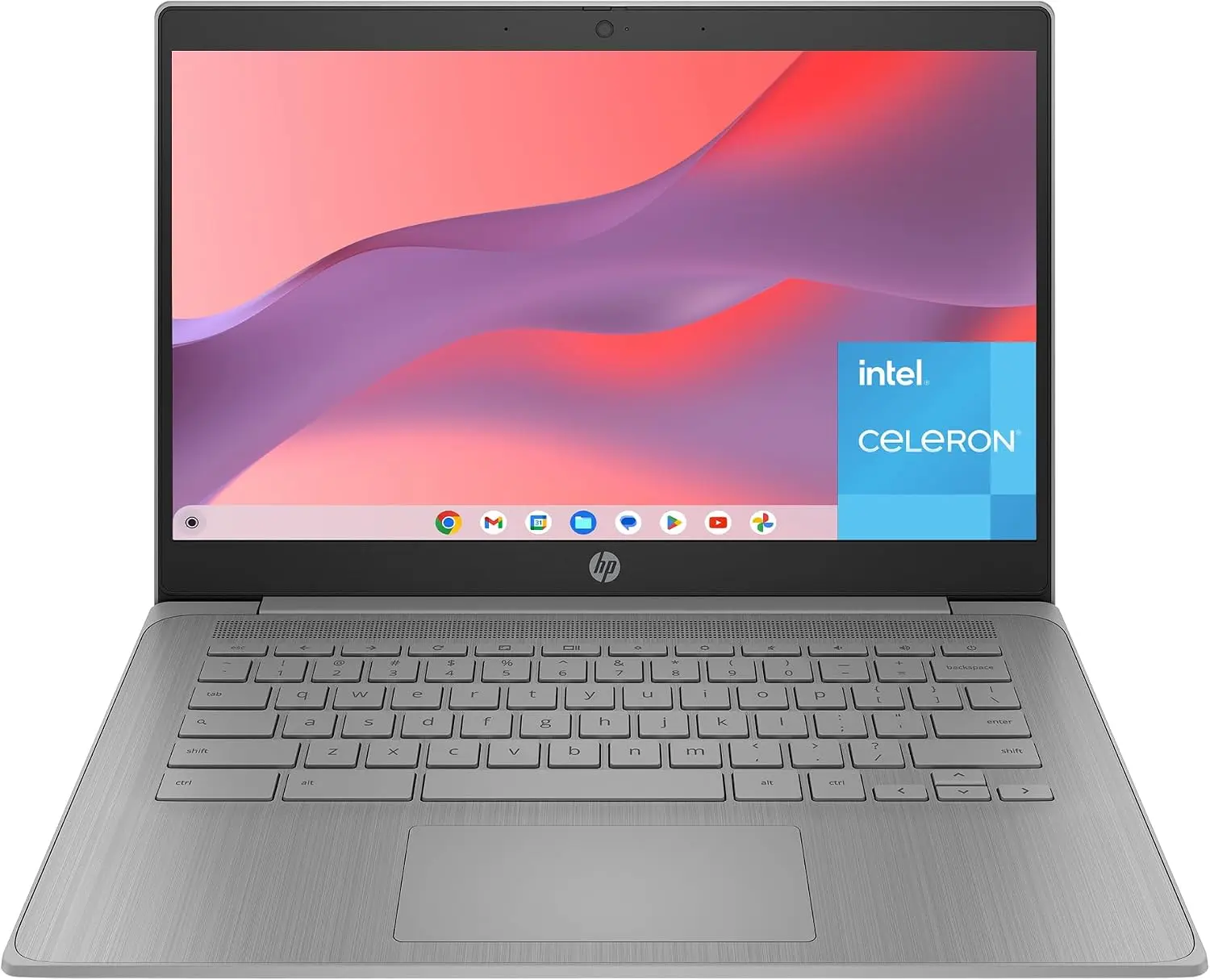 HP Chromebook 14" HD (1366x768) Laptop, Intel N4500 CPU, 4GB RAM, 64GB eMMC, True Vision 720p HD Camera, Fast Charge, Wi-Fi 6, USB-C, Secure Bootup, Built-In Li-Ion Battery, ChromeOS, Gray Laptops