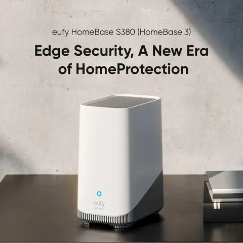 eufy Security S380 HomeBase 3 Edge Security Center (Spingtok) - 16TB Expandable Local Storage, AES-128 + RSA-1024 Encryption, BionicMind™ AI Differentiates, Wireless Indoor Hub, WiFi Monitoring Camera, Full Home View System