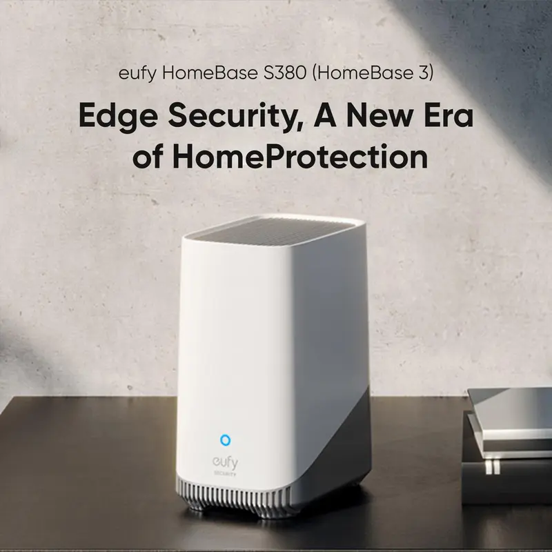 eufy Security S380 HomeBase 3 Edge Security Center (Spingtok) - 16TB Expandable Local Storage, AES-128 + RSA-1024 Encryption, BionicMind™ AI Differentiates, Wireless Indoor Hub, WiFi Monitoring Camera, Full Home View System