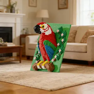 Parrot 3D Puzzle Building Blocks, Detailed Craftsmanship, Perfect Gift for All Occasions, Unisex Decorative Toy, Enjoy Assembly Fun