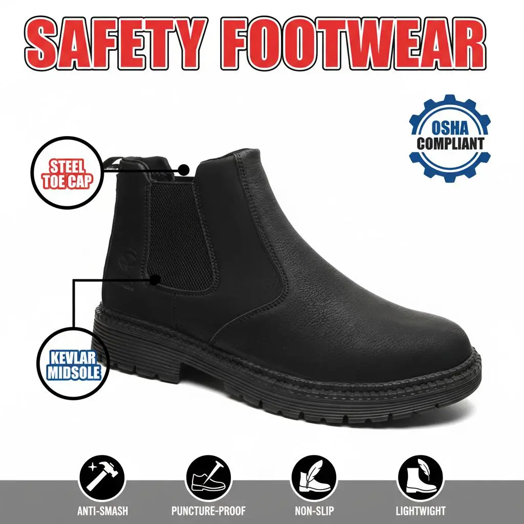 Splash-proof Smash-proof Puncture-proof Breathable Safety Shoes Unisex Chef Work Shoe Waterproof Anti-slip Durable Outdoor Comfortable Logistics Courier Men Women Slip Resistant Postman Sneakers Postal Worker Footwear Delivery Driver Boots Pro