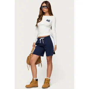 Contrast Nylon Bermuda Shorts