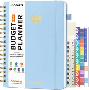 Budget Planner - Monthly Bill Organizer with Pockets. Undated Financial Organizer with Expense Tracker Notebook, Budgeting Journal and Budget Book to Control Your Money. Large Size - 7" x 10"