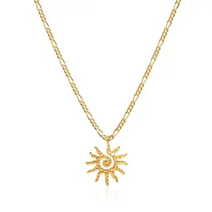 Tewiky 14K Gold Plated Layered Sun Pendant Necklaces for Women Trendy,Dainty 14K Gold Pendant Necklace Simple Layering Necklace for Women Non Tarnish Hypoallergenic Sun Gold Necklace Stack Gold Jewelry for Women Gifts For Valentine's Day gifts