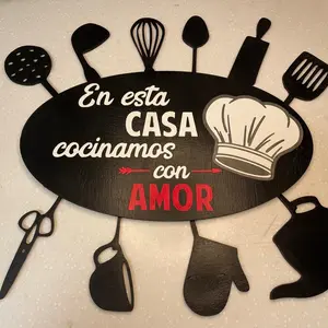 laser cut and hand painted kitchen ornament