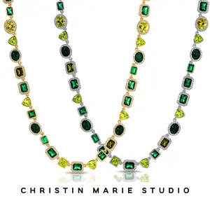 Emerald Envy (Green) Solstice Gemstone Necklace