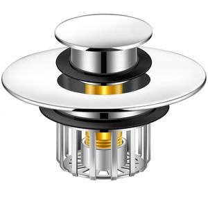 stainless steel bathtub drain stopper, 1 count pop-up drain stopper with strainer, bathroom bathtub plug, drain protector for 1-1/2 to 1-3/4" bath drain hole, home goods, bathroom accessory