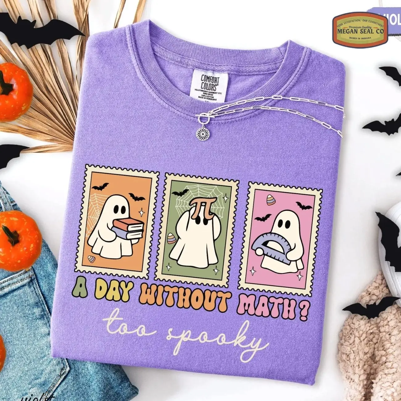 Comfort Colors Math Teacher Halloween Shirt, Comfort Colors Math Teacher Shirt, Funny Ghost Math, Spooky Math Lover Shirt, New Math Teacher Halloween Gift Teacher Halloween Shirt Unisex Womenswear Graphic Tops JB2